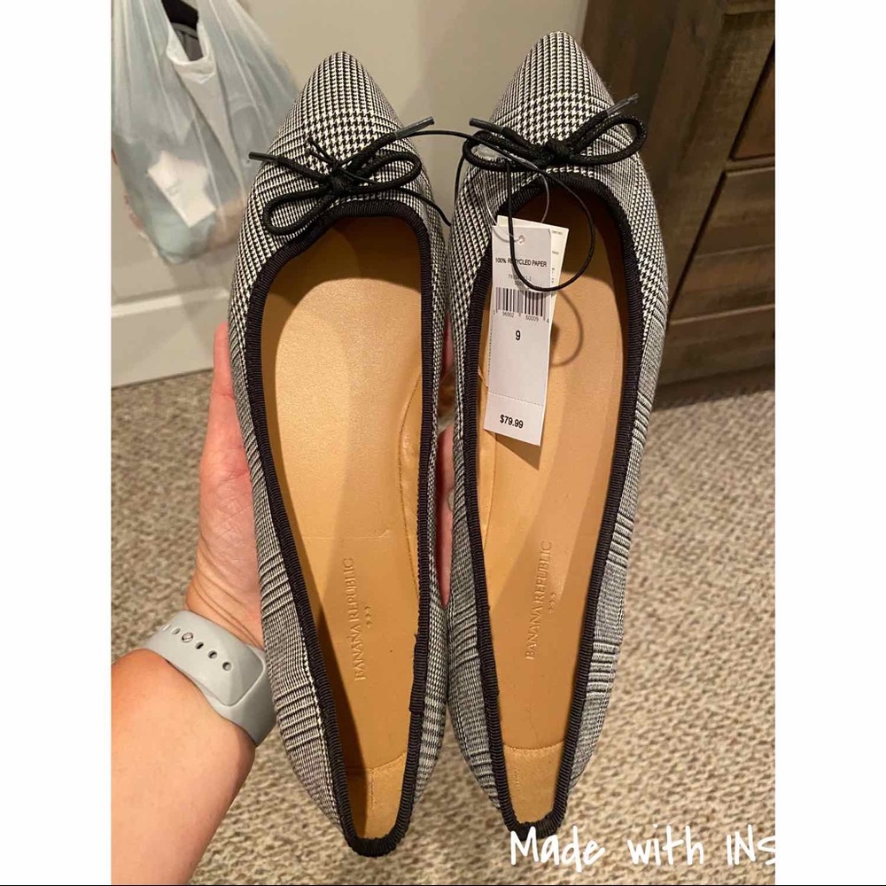 Banana republic factory plaid flats size 9